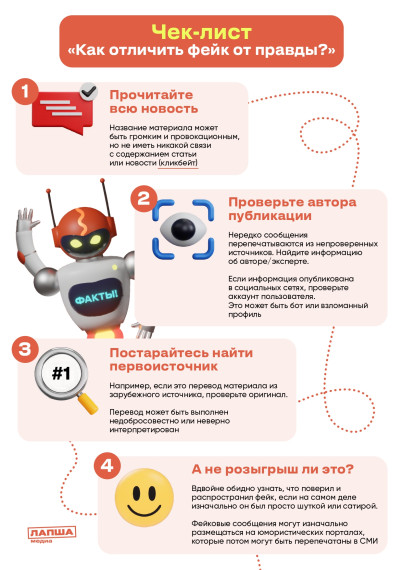 Информационные материалы касающиеся проверки информации на предмет ее достоверности.